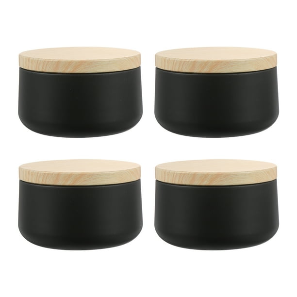 4pcs latas de vela de hojalata exquisitas cajas de regalo contenedores de almacenamiento de viajes
