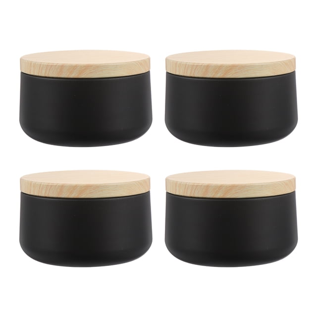 4Pcs Tinplate Candle Cans Exquisite Gift Boxes Travel Storage Containers