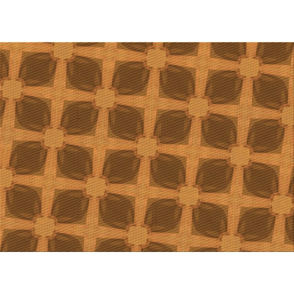 Ahgly Company Machine Washable Indoor Rectangle Transitional Neon Orange Area Rugs, 8' x 12'