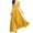 Yellow, variant on Womens Wedding Guest Dresses Plus Size V-Neck Solid Color Short Sleeve Chiffon Waist Closing Evening Dress