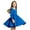 Blue, variant on Long Sleeve Casual Sundress A-Line Twirly High Waisted Knee Length Flare Swing Cross Back Skater Dress for Girls,Blue,12 Years