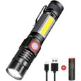 thumbnail image 1 of IBAOLEA D Rechargeable Flashlight, Magnetic Flashlights (Included Battery), Super Bright Tactical Flashlight with SideLight,USB Rechargeable,Zoomable,Waterproof Best Small Flashlight for Camping, 1 of 7