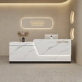 thumbnail image 4 of Cashier Church Reception Desks European Computer Checkout Reception Desks Futuristic Recepcion Mostrador Salon Furnitures My Lux Decor Round, 4 of 6