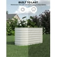 thumbnail image 5 of Adoolla Outdoor Galvanized Raised Garden Bed, Oval Elevated Planter Box for Growing Vegetables Flowers and Herbs, Pack of 2, 5 of 7