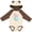 Natural & Brown w Ears, variant on Inktastic Cute Axolotl Sitting on a Bubble Boys or Girls Long Sleeve Baby Bodysuit