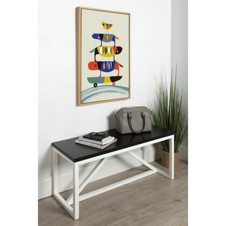 アメリカンヴィンテージ　Ruth Lais 3色柄　ダックスフンド　アクリル絵画 アメリカンヴィンテージRuth Lais 3色柄ダックスフンドアクリル絵画