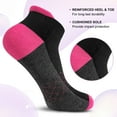 thumbnail image 3 of Loritta Ankle Socks for Women, Black Athletic No Show Low Cut Size 6-8 Socks for Women, 6 Pairs, 3 of 6