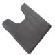 thumbnail image 1 of Toystoory Alfombrilla de baño en forma de U, lavable, absorbente de agua, antideslizante, elástica, suave, para baño, alfombrillas Juegos de accesorios de baño Gris plateado 50*80cm, 1 of 6