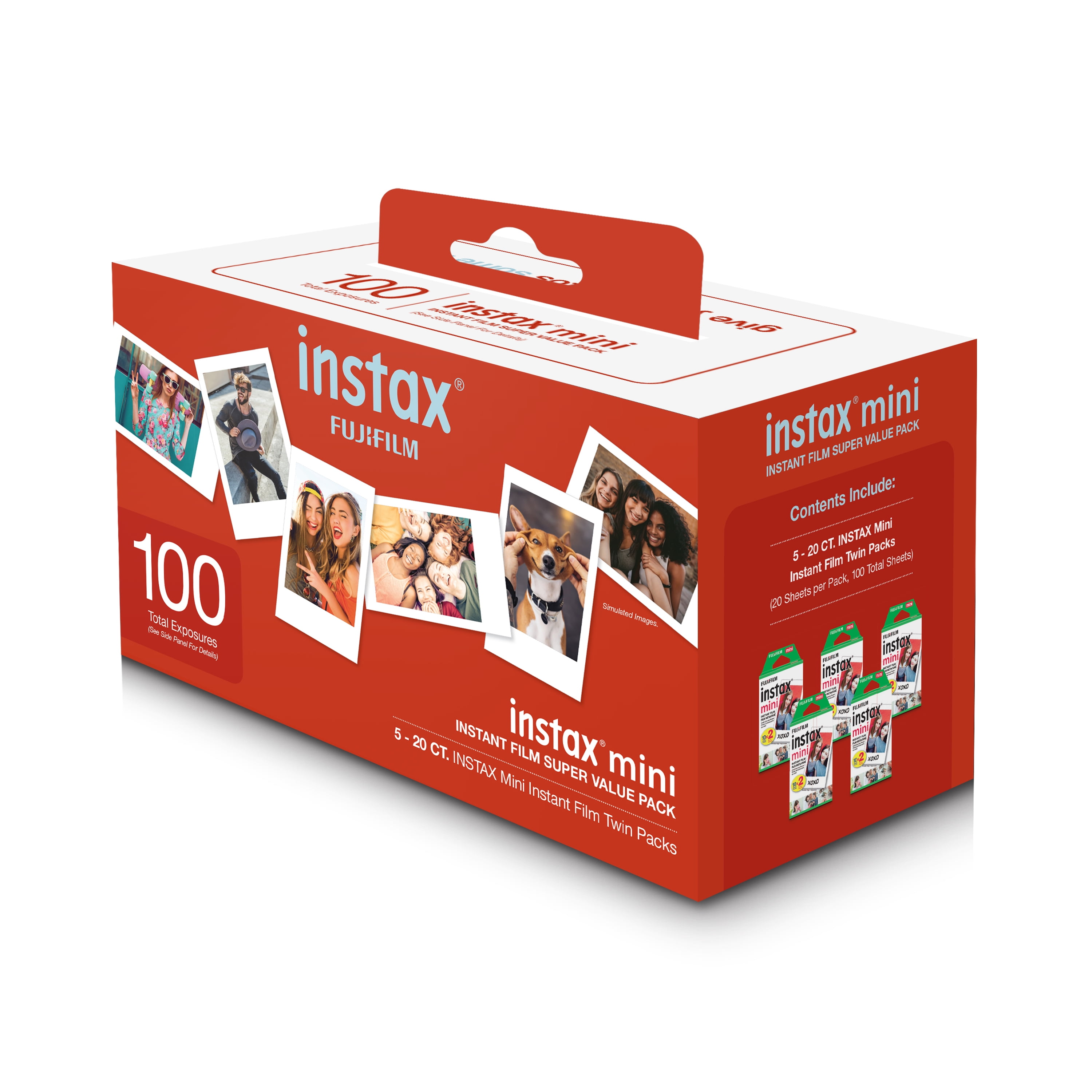 Fujifilm 5 Bipacks Fujifilm Instax Mini Film 100 photos 