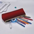 thumbnail image 5 of Naloa Red Geometric Print Leather Pencil Case - Portable Big Capacity Pencil Pouch Organizer Bag Stationery Bag for Work & Office Pencil Pen Case, 5 of 5