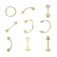 thumbnail image 2 of 9Pcs Belly Button Rings Navel Piercing Rings Body Piercing Jewelery Rings for Gold, 2 of 9