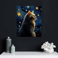 thumbnail image 4 of Cat Canvas Wall Art Famous Black Cat Poster Funny Cat Print Colorful Abstract Farmhouse Gallery Aesthetic Room Wall Decor for Bedroom, 4 of 4