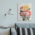 thumbnail image 2 of Stupell Industries Worry Less Love More Text with Fresh Floral Design Designed by Daphne Polselli, 2 of 6