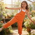 thumbnail image 5 of UAYOTSE Kids Straight Leg Baggy Bib Overalls Boys Girls Adjustable Strap Summer Casual Jumpsuits Cotton Preppy Clothes Cute Romper,Sizes 13-14 Years, 5 of 8