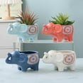 thumbnail image 4 of Cute Animal Elephant Shaped Ceramic Succulent Cactus Air Plant Flower Pots Planters-Plant Not Included (Red), 4 of 10
