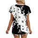 thumbnail image 5 of Camisetas de Manga Corta de Verano para las Mujeres No Posicionadas Impresas con Cuello en V de Color Sólido, Camisetas de Verano de Manga Corta de las Mujeres, 5 of 7
