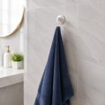 thumbnail image 4 of Wall Mounted Suction Hooks Plastic Utility Hanger Stand No Drill Space Saving Storage Organizer for Home Kitchen Bathroom Accessories 1 Pack 2.1x1.1in White, 4 of 5