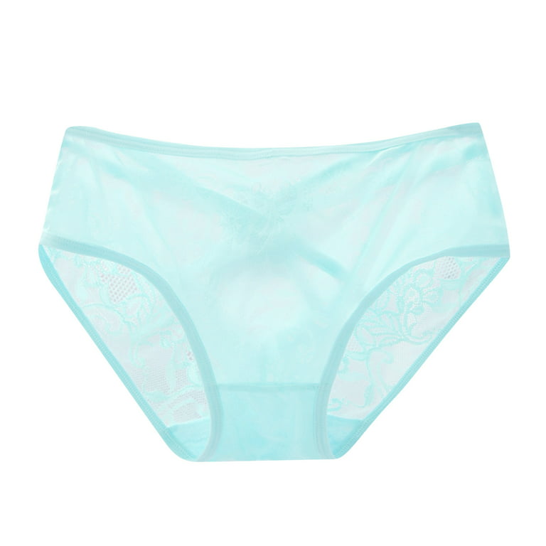 Aayomet Women'S Panties Seamless Underwear Invisible Bikini No Show Nylon  Spandex Women Panties,Sky Blue L 