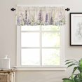 thumbnail image 3 of Purple Lavender Valances for Windows Farmhouse Kitchen Curtains Valances Rod Pocket Valance Curtains for Kitchen Windows Botanical Blossom Motif Leaves Spring Window Valances for Bathroom 54"x18", 3 of 6