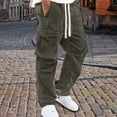 thumbnail image 2 of Pantalones cargo para hombre - Pantalones utilitarios para trabajo al aire libre - Poliéster, resistentes, múltiples bolsillos, tallas S-XXL, 2 of 5
