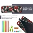 thumbnail image 5 of Yiaed Autumn Forest Mushrooms Print Leather Pencil Case - Leather Pen Pencil Holder - Elegant & Practical Pencil Pouch for Work & Office, 5 of 7