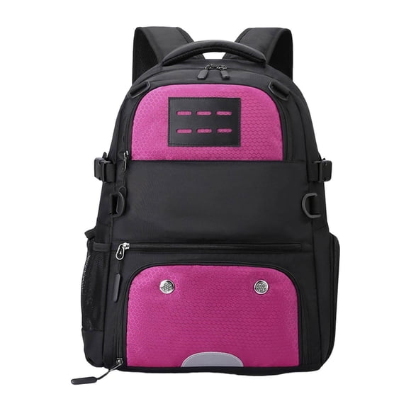 Durable Basketball Football Backpack Daypack School Youth for All Sports Camping Fitness Red