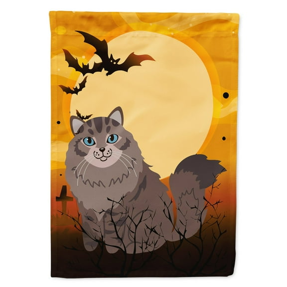 Carolines Treasures BB4455GF Halloween Siberian Cat Flag Garden Size  Small multicolor