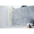 thumbnail image 5 of Glass Warehouse  58.25" x 21" Frameless Shower Bath Fixed Panel Satin Brass Satin, 5 of 5