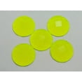 thumbnail image 2 of U8MO 50 Neon Yellow Color Flatback Acrylic Round Rhinestone Gems 20mm No Hole, 2 of 4