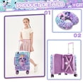 thumbnail image 5 of Kids Carry on Luggage Sets for Girls with Travel Neck Pillow School Backpack,Pink Suitcases with Wheels Hardshell Suitcase Set Airline Approved 16 Inch, 5 of 7
