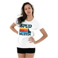 thumbnail image 3 of Idaho Potato Land Spud Muffin Funny Womens Fitted Plus Size Graphic Tee Brisco Brands 2X, 3 of 5