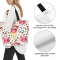 thumbnail image 3 of Bingfone Canvas Tote Bag for Women with Inner Pocket Aesthetic Cute Shopping Tote Bags Reusable Grocery Bags- Christmas Cute Pigs, 3 of 8
