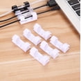 thumbnail image 2 of Hyknon Command Hooks Black/white/transparent 10pc self-adhesive desktop cable organizer fixing clamp Waterproof and Rust-Resistant Hooks, 2 of 5