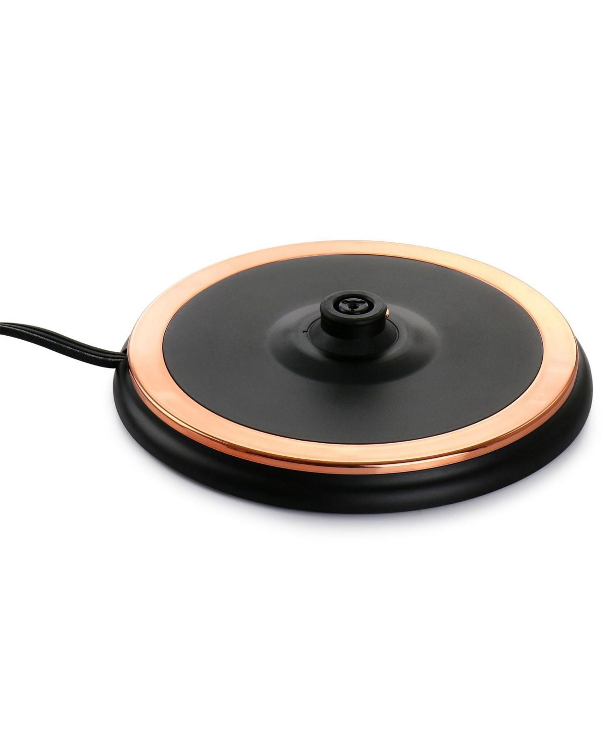 1.8 Quart Half Circle Electric Kettle with Thermostat, White with Rose Gold finish