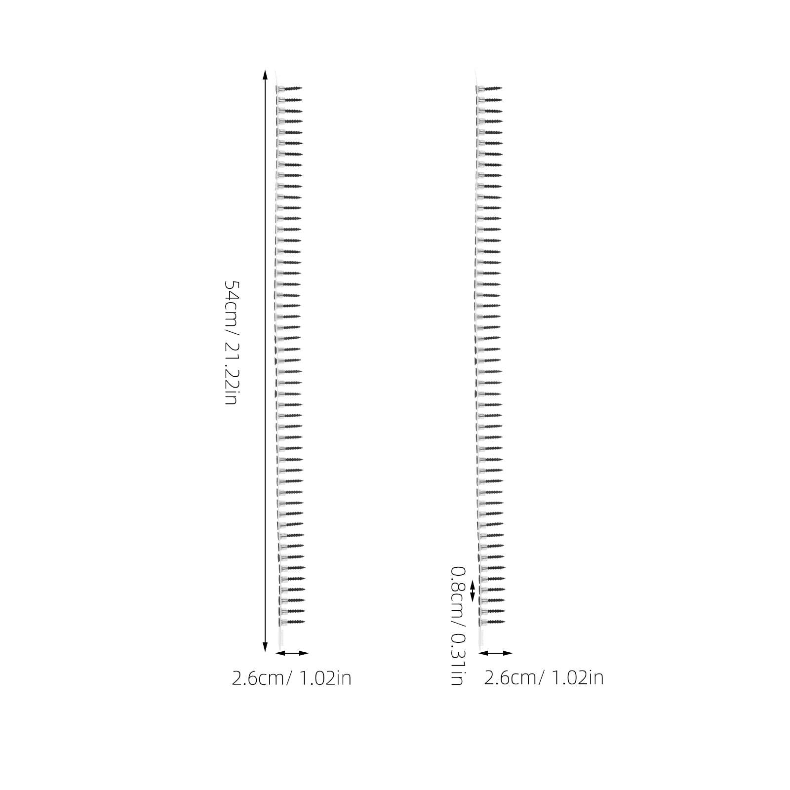 LABELEPH 1000Pcs Drywall Screws Silver Self Tapping Wall Anchors for Woodworking and Renovation Projects