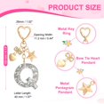 thumbnail image 2 of Uxcell Cute Initial Letter Keychain for Bag Backpack Purse Car Keys Silver Letter Q, 2 of 7