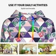thumbnail image 4 of Lsque Plaid Flamingo Pattern Casual Women's Hoodie,Hooded Sweatshirt with Kangaroo Pocket,Pullover Hoodie with Eye-catching Drawstrings-XX-Large, 4 of 7