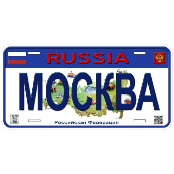 Russia Moscow Custom Novelty Car License Plate