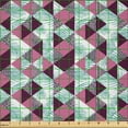 thumbnail image 2 of Ambesonne Tropical Fabric by the Yard Microfiber, Palm Leaves Triangles Art, 3 Yards, Dried Rose and Dark Fuchsia, 2 of 2
