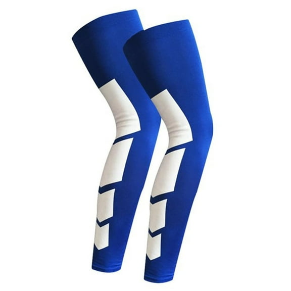 Prolriy Calf Compression Sleeve, 1 Pair Full Leg Compression Sleeves for Women & Men Extra Long Leg & Calf Braces Knee Sleeve for Basketball Football Running Working Out Compression Socks Men Blue1