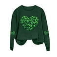 thumbnail image 3 of Funny St Patricks Day Shirt Women Shamrock Crewneck Sweatshirt Long Sleeve Casual Pullover Saint Patricks Day Shirt Green Going Out Tops for Women, 3 of 4