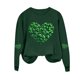 thumbnail image 4 of RKSTN Women's St Patrick's Day Sweatshirt Plus Size Crewneck Irish Gift St Patricks Luckys Shamrocks Graphic Print Hoodless Sweatshirts Top Womens Casual Round Neck Loose Fits Long Sleeve T Shirts, 4 of 5