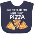 thumbnail image 3 of Inktastic Just Skip to the Part Where There's Pizza Boys or Girls Baby Bib, 3 of 4