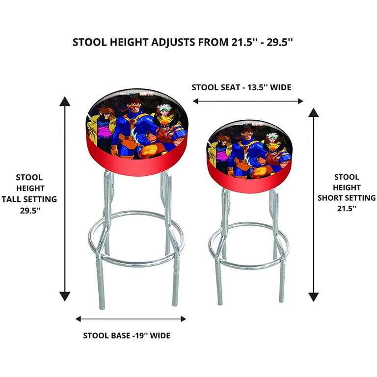 Arcade1Up X-Men vs Street Fighter Arcade Stool, Adjustable