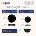 thumbnail image 6 of LaGlint Opal Glass Plates and Bowls Set, Black, 18 Pieces, Service for 6, Dishwasher Microwave Safe, Chip Resistant, 6 of 10