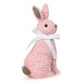 thumbnail image 6 of Tkrady Rattan Effect Resin Bunny Easter Decor,Table Rabbit Easter Decorations,Spring Bunnies Decoration Statue Figurine for Home Farmhouse (Pink, Sedentary), 6 of 6