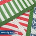 thumbnail image 3 of Reversible Waterproof Outdoor Rug for RV, Camping & Patio – Durable Plastic Straw Mat, UV Resistant, Lightweight, Easy Clean, With Carry Bag & Stakes (Green/Blue/Rose Red/Beige, 9x12ft, US Spec), 3 of 8