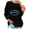 thumbnail image 2 of jjayotai Crewneck Sweatshirts for Women,2024 Fall Fashion Football Print Sweatshirt Pullover Tops,Casual Long Sleeve Shirts, 2 of 6