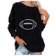 thumbnail image 2 of ICHUANYI Clearance Fashion Women Print Sleeve Comfortable Breathable Round-Neck Sweatshirt(Black, L) ICHUANYI WER2023081401839, 2 of 6