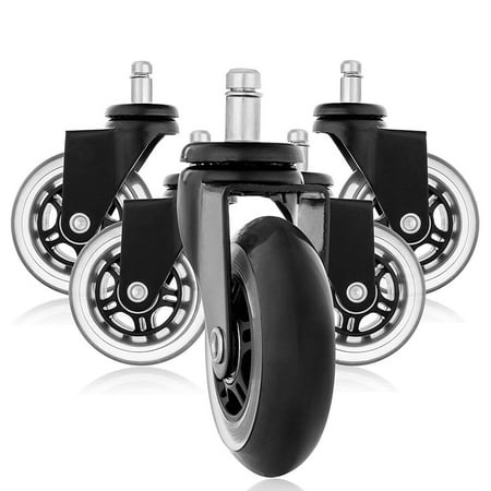 5pcs Office Chair Casters Universal Wheels 2.5" Caster Wheel Swivel